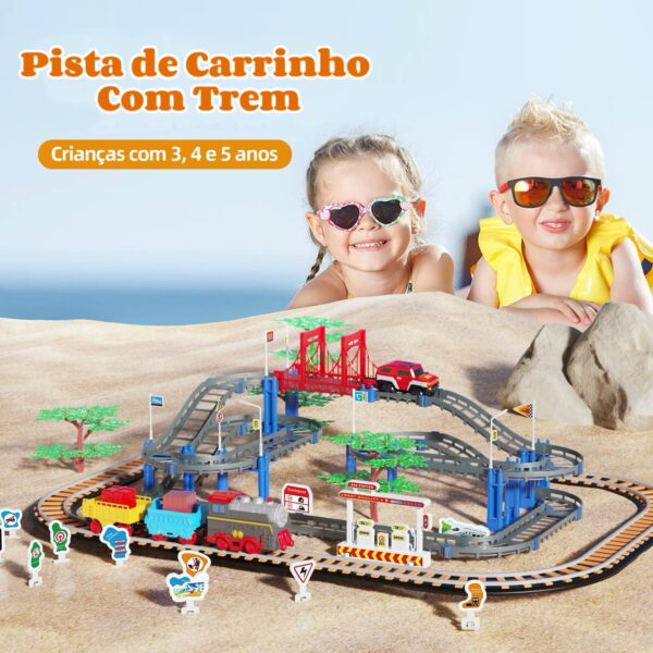 Pista de Carrinho Com Trem Joya Kid