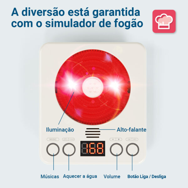 Fogão brinquedo com luz e som