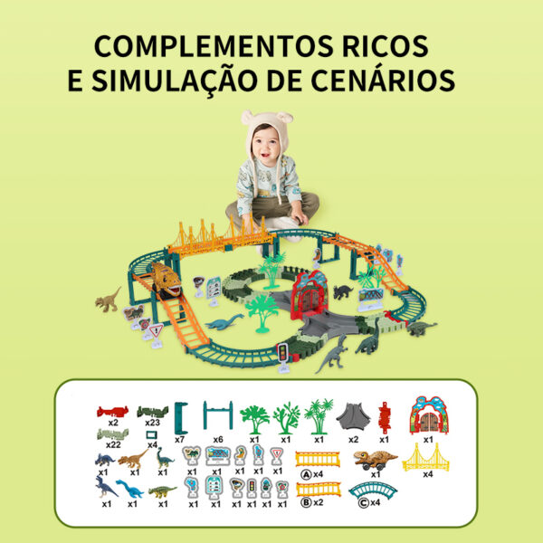 Carrinho de Dinossauro Joya Kid 110 peças
