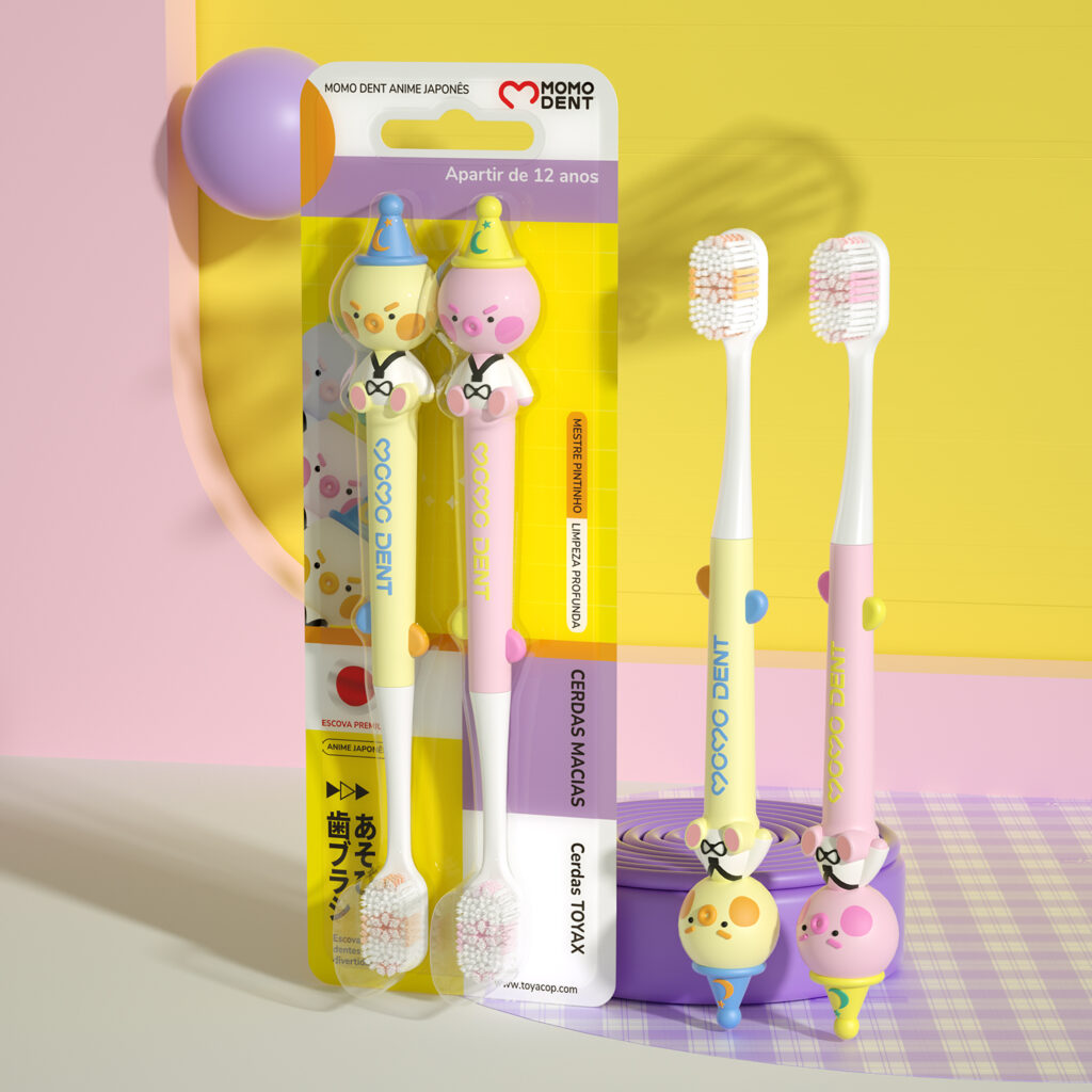 Escova dental infantil de patinho