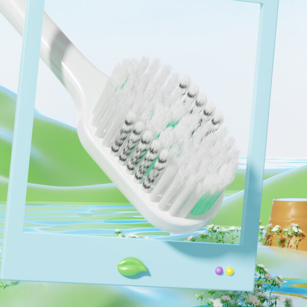 Escova Dental Infantil MOMODENT Panda Nadador - 2 unidades TY520 - Imagem 4
