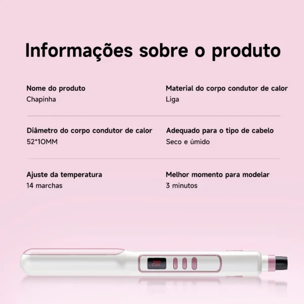 Chapinha/prancha De Cabelo Bivolt Gat Extrem Prata Cerâmica - Imagem 7