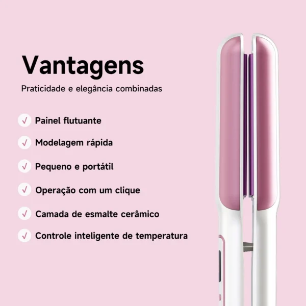 Chapinha/prancha De Cabelo Bivolt Gat Extrem Prata Cerâmica - Imagem 5