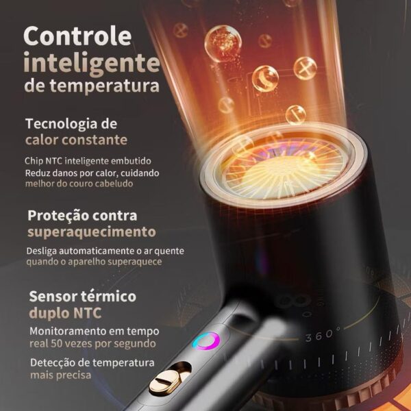 Secador Profissional Gat D7 – Portátil, Iônico e de Alta Velocidade com 2000W de Potência - Imagem 4