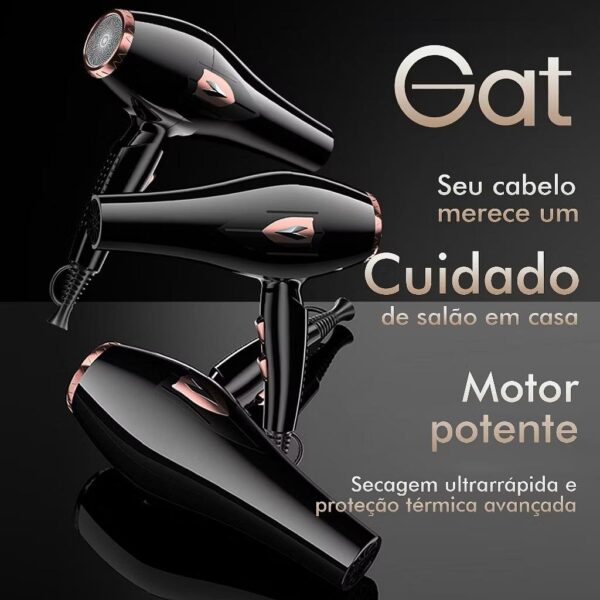 Secador Profissional Gat D9 Iônico – Alta Velocidade e Brilho de Salão em Casa - Imagem 3