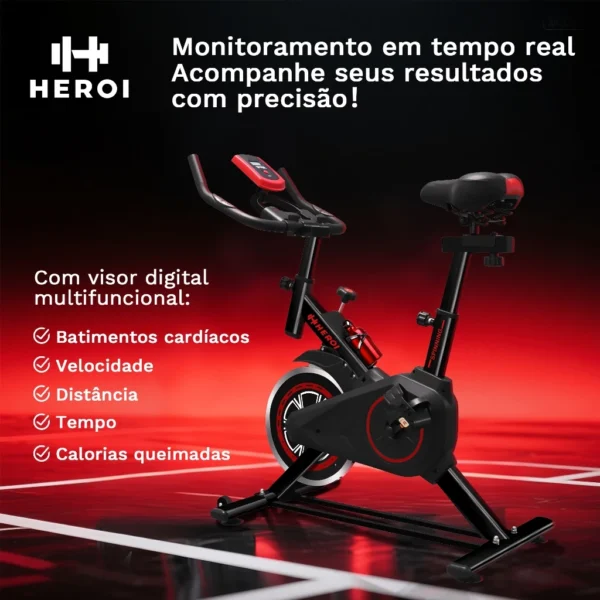HERÓI Bicicleta Spinning Até 100Kg TY-008 - Imagem 6