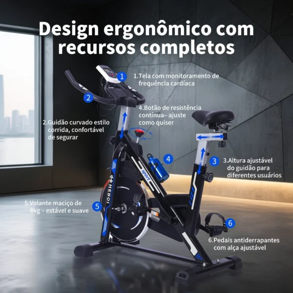 HERÓI Bicicleta Ergométrica até 150kg TY-018 - Imagem 6