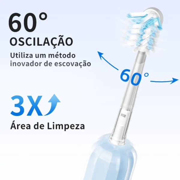 OralGos Escova Elétrica com Dupla Ação – Potência, Tecnologia e Cuidado no Mesmo Sorriso M9 - Imagem 2