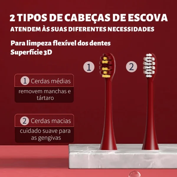 OralGos® Escova Dental Sônica com Levitação Magnética – 38.000 Vibrações por Minuto e Tecnologia Premium DB888-M6 - Imagem 6