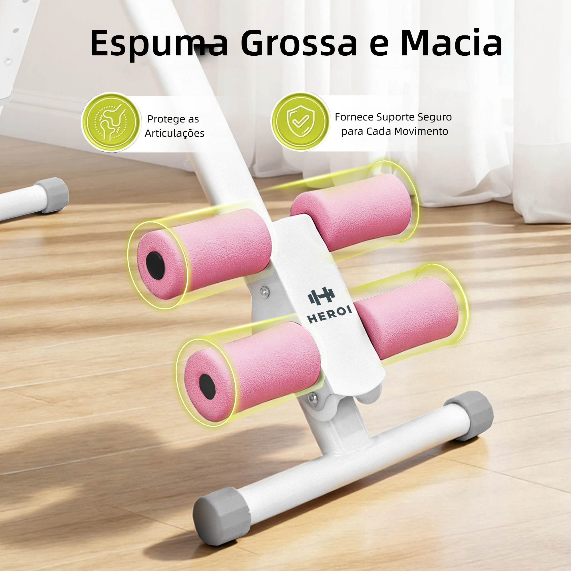 HEROI Máquina de Treino do Core para Uso Doméstico – Queima Calorias, Define Abdômen e Modela Corpo (200kg) TY-041 - Imagem 10