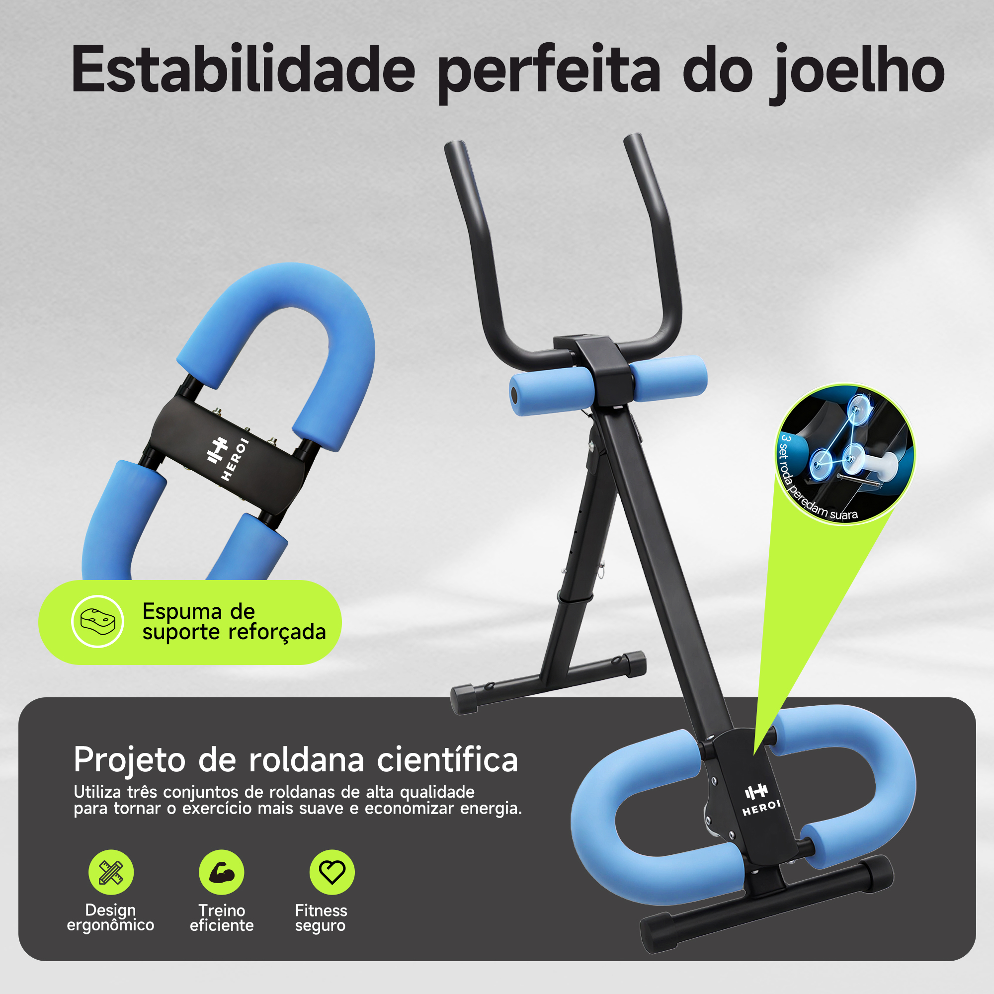 Estação de Fitness Multifuncional HEROI® – Ajustável, Dobrável, 5 Níveis de Resistência, Suporta 200kg TY-040 - Imagem 8