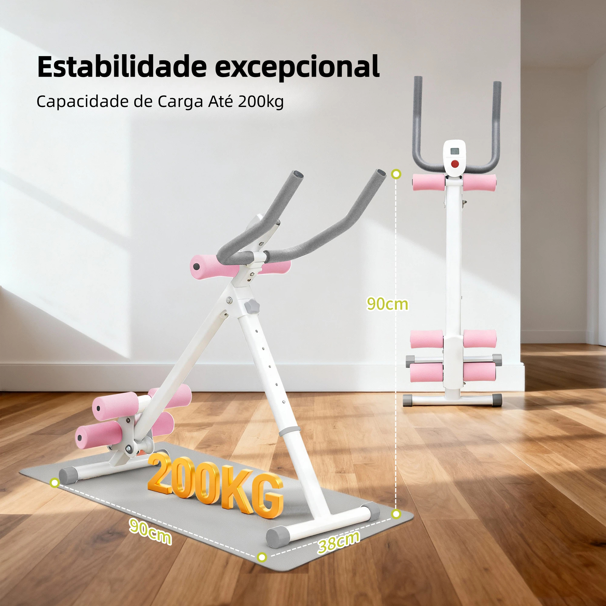 HEROI Máquina de Treino do Core para Uso Doméstico – Queima Calorias, Define Abdômen e Modela Corpo (200kg) TY-041 - Imagem 8
