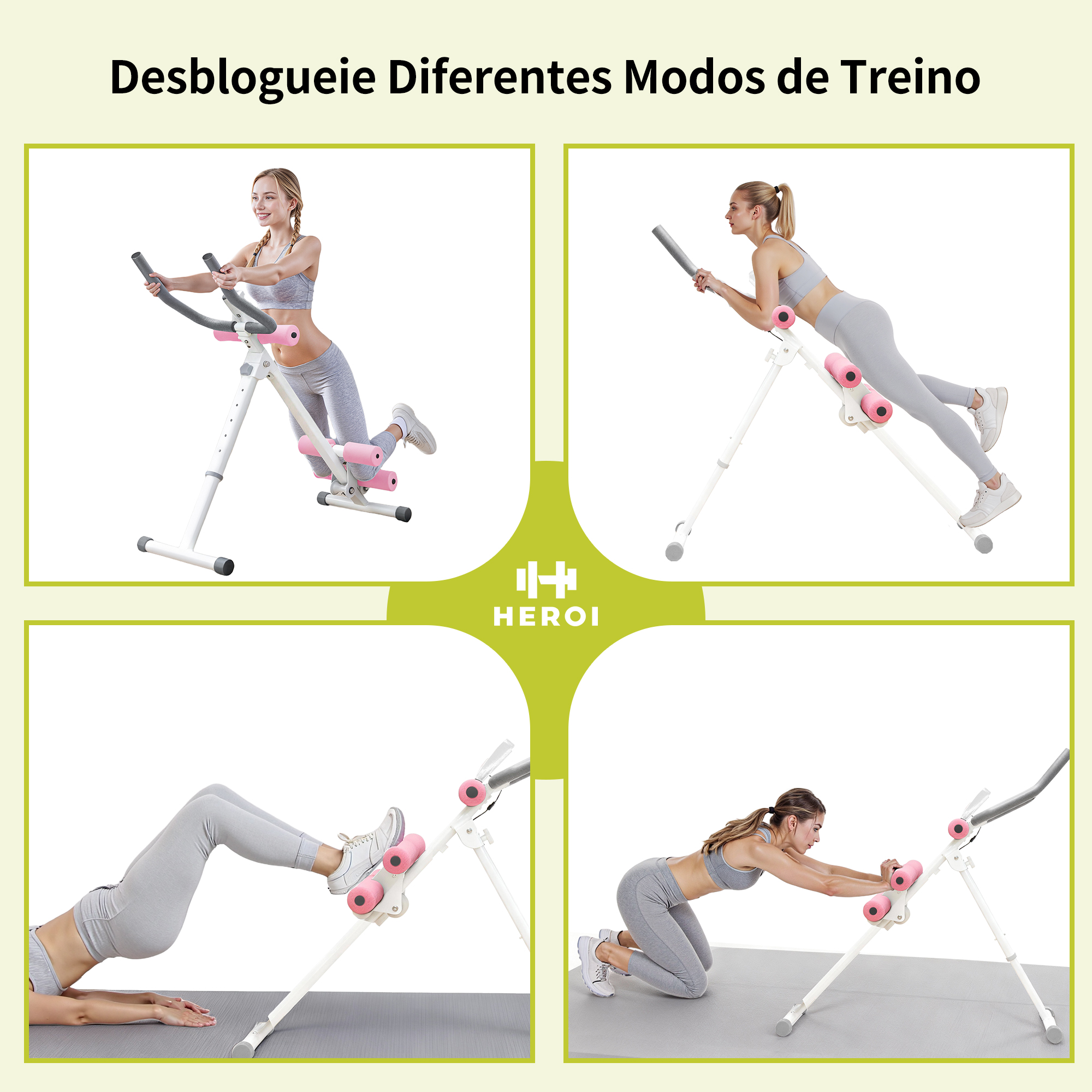 HEROI Máquina de Treino do Core para Uso Doméstico – Queima Calorias, Define Abdômen e Modela Corpo (200kg) TY-041 - Imagem 7
