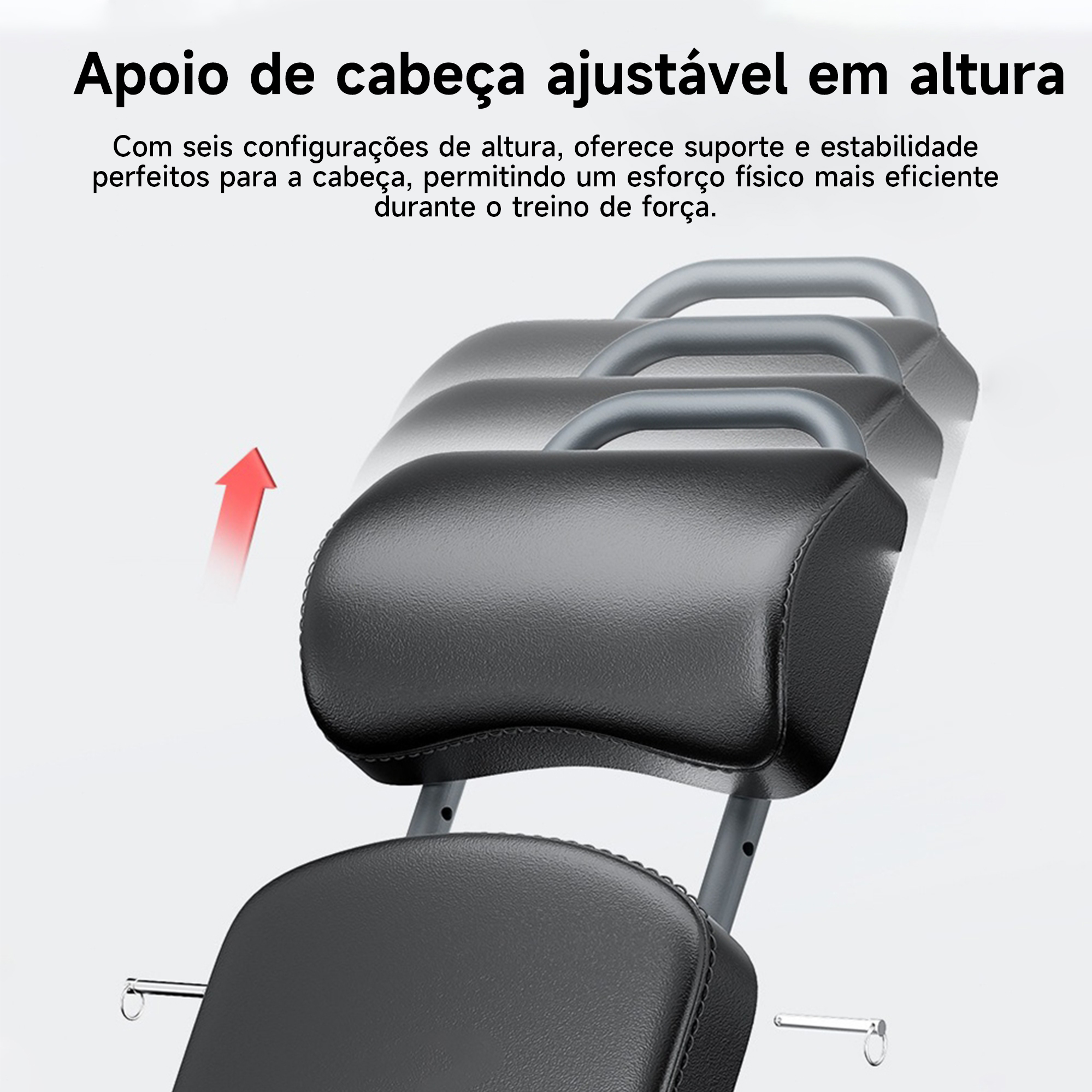 Banco de Musculação Ajustável HEROI – 150kg, Banco Pastor Removível, Extensor de Pernas e Encosto Multiângulo TY-055 - Imagem 9