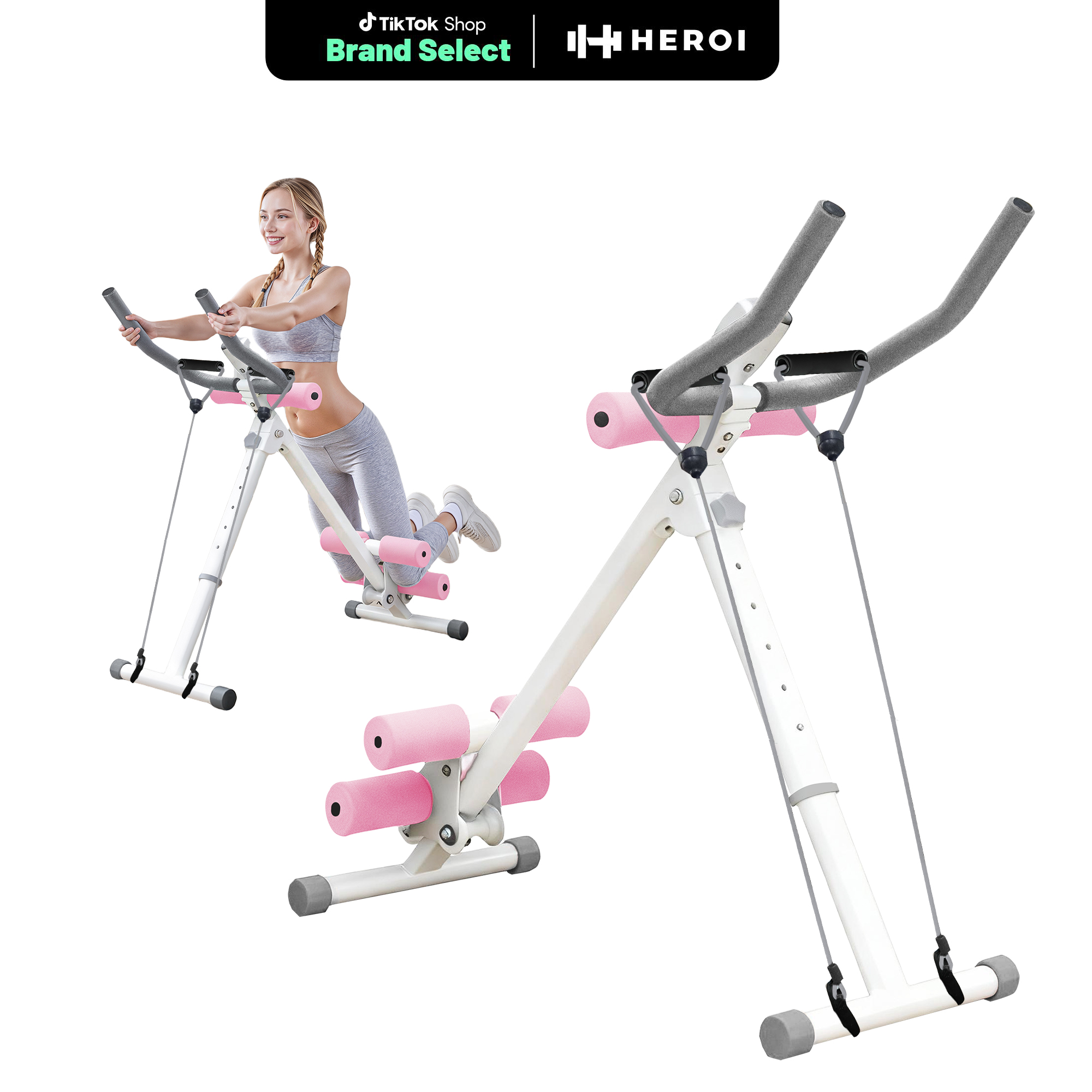 HEROI Máquina de Treino do Core para Uso Doméstico – Queima Calorias, Define Abdômen e Modela Corpo (200kg) TY-041 - Imagem 3